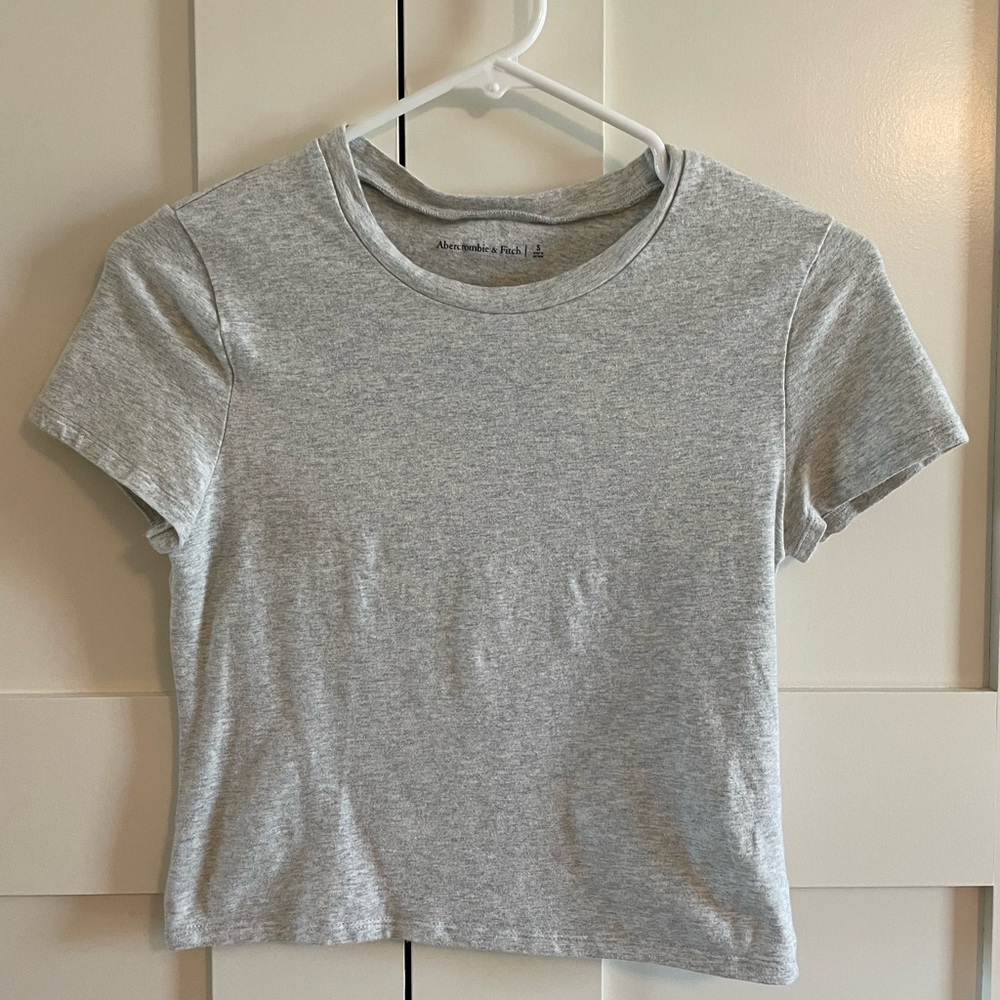 Abercrombie & Fitch Essential Baby Tee - Light Grey - S